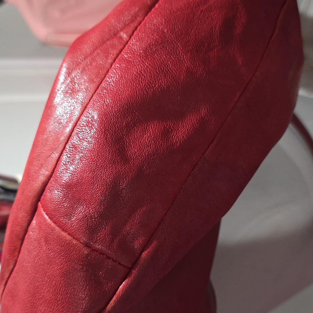 Michael Kors Cherry Red Shoulder Bag/cross Body Strap Vintage - Picture 9 of 15